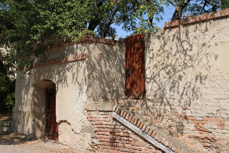 Wine cellars in ?atov. Winemaking region in South Moravia, Czech Republic. Decorated, heritage.のeditorial素材