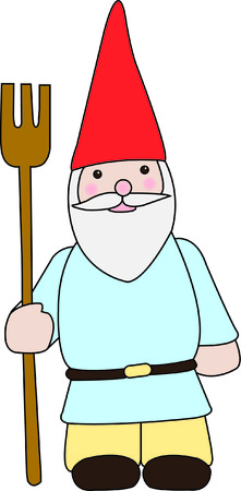 Talk about a gnome for your garden here is a champ.  We love this super cute gnome because he is so simple to stitch and just perfect for that special touch!のイラスト素材
