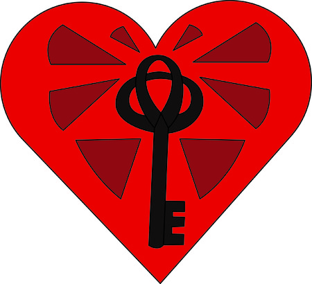 A key to the heart.  Love must be in the air.  Easy to stitch for a stunning result.のイラスト素材