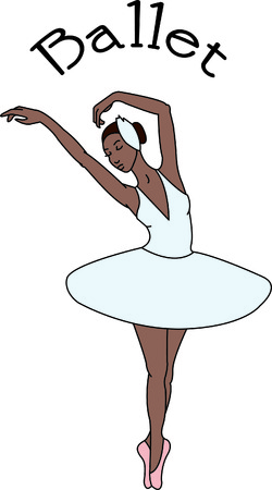 This beautiful ballerina brings culture and grace to your project.  We suggest her for a special ballet bag for your ballerina.のイラスト素材