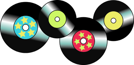 Remember the days of vinyl records and top 40 hits  This design is a throw back to that time and will add that sentimental memory to your project.のイラスト素材