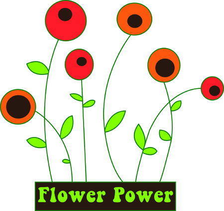 A modern take on a flower garden motif.  The straight edges make it an excellent choice to decorate a bottom edge.のイラスト素材