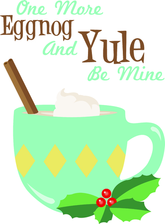 This perfect mug of eggnog is a great design for this winter.のイラスト素材