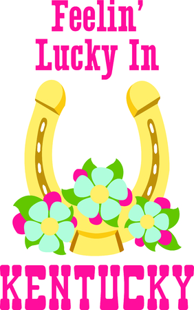 The golden horseshoe will bring more luck!  Use this image in your next designのイラスト素材