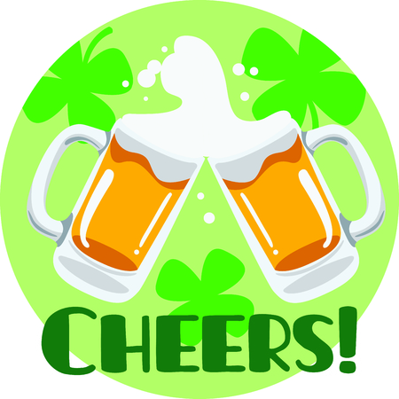 Enjoy St. Patricks Day with your Irish green beer.  Dont forget to add this image to your design!のイラスト素材
