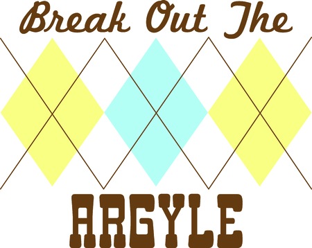 This argyle pattern design if perfect to celebrate your Scottish heritage.のイラスト素材
