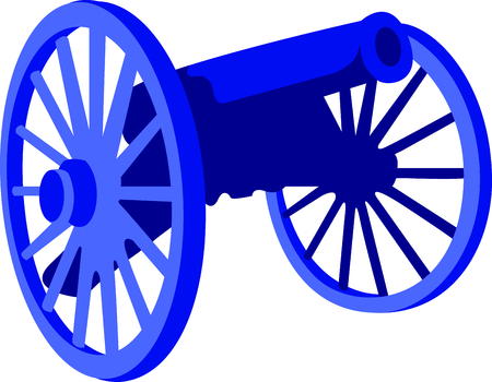 Reenacting is an important part of teaching others about history. This cannon is perfect to add to a shirt while you are traveling.のイラスト素材