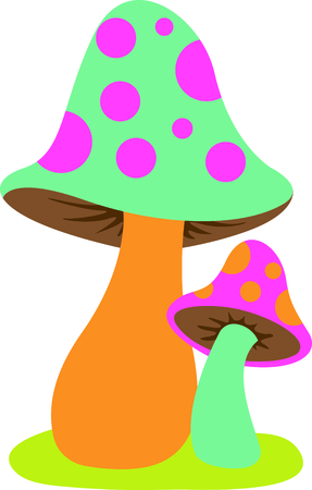 This is a beautiful mushroom is a perfect design for your summertime fun.のイラスト素材