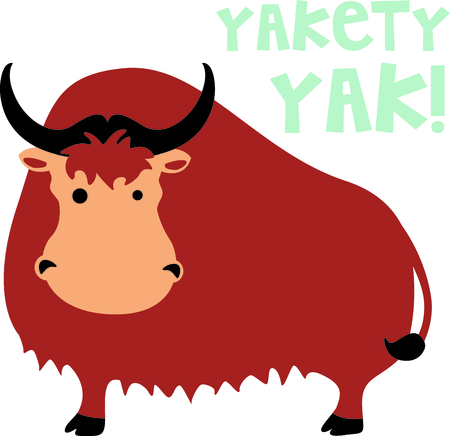 Get this cute yak image for your next design.のイラスト素材