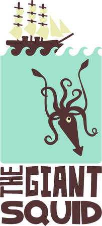 This squid is perfect for your classroom.  The students will love it!のイラスト素材