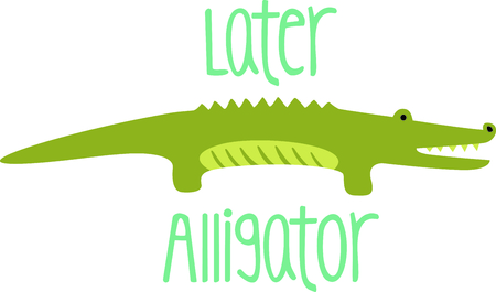 Get this alligator image for your next design.のイラスト素材