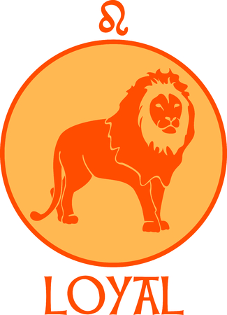 Display your astrological sign with this beautiful lion for the sign Leo.のイラスト素材