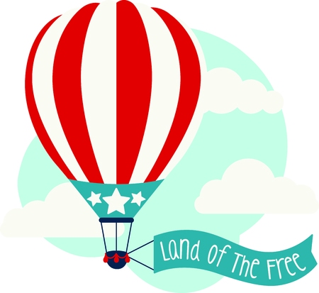 Celebrate our freedom on July 4th with this cute balloon!  Perfect on items for family and friends to celebrate this day.  They will love it!のイラスト素材
