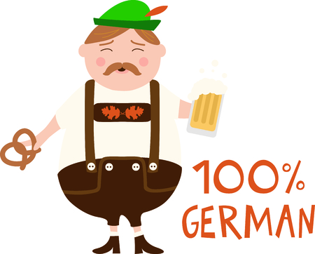 The German man is a perfect design to celebrate Octoberfest.のイラスト素材