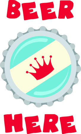 It's 5 o'clock somewhere.  Grab a beer and watch the game.のイラスト素材