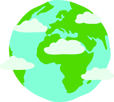 Celebrate earth day, every day with a colorful globe.のイラスト素材