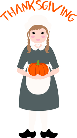 Give these adorable gifts at your Thanksgiving feast.のイラスト素材