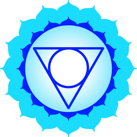 Chakra triangle for Hindu religious sayings and symbols.のイラスト素材