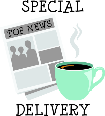 Use this image of a morning paper in your next design.のイラスト素材