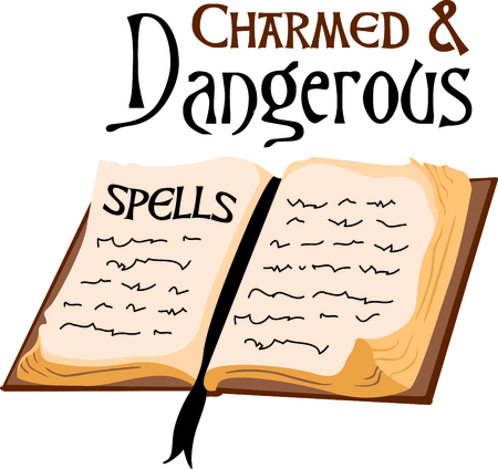 A witches book of spells is the perfect design for a Halloween party. A witches book of spells is the perfect design for a Halloween party.