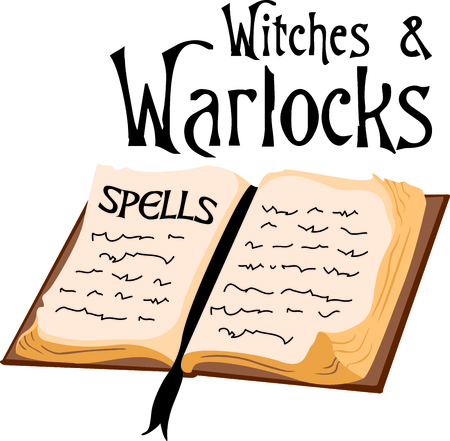 A witches book of spells is the perfect design for a Halloween party. A witches book of spells is the perfect design for a Halloween party.