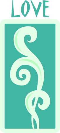 This lovely swirl design signifies one of the classic elements; air.  Look for the other designs of this set to stitch out a lovely set of towels.のイラスト素材