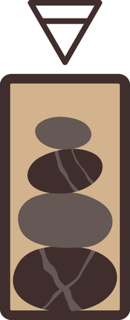 This stack of stones design signifies one of the classic elements; earth.  Look for the other designs of this set to stitch out a lovely set of towels.のイラスト素材