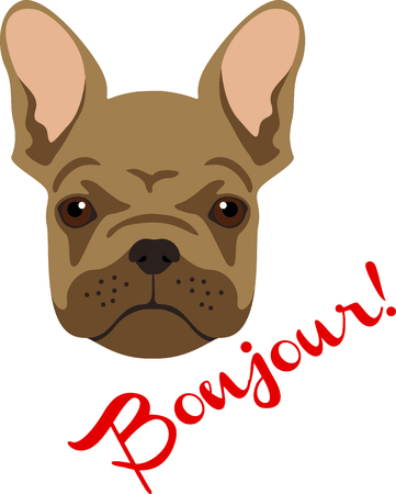 Have a french bulldog friend with you always with this little dog.のイラスト素材