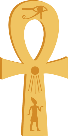 Celebrate egyptian culture with an ankh.のイラスト素材