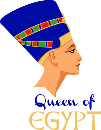 Celebrate egyptian culture with a sculpture of Nefertiti.のイラスト素材