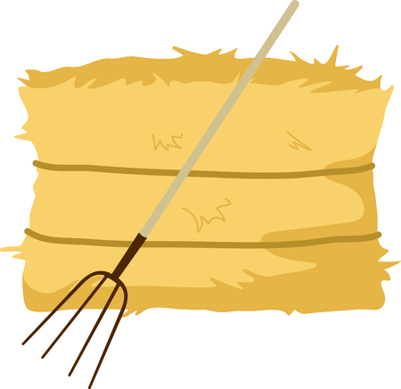 Fall is the season to give thanks. Add this hay bale to your Thanksgiving design.のイラスト素材
