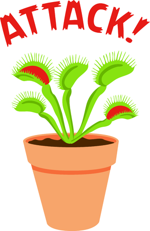 Use this fly trap plant to catch those pesky critters.のイラスト素材