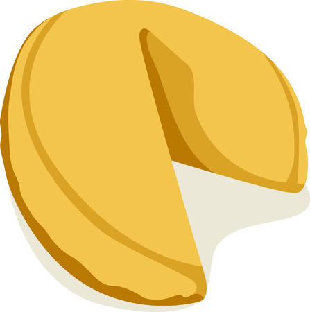 This Chinese fortune cookie is perfect for your next design.のイラスト素材