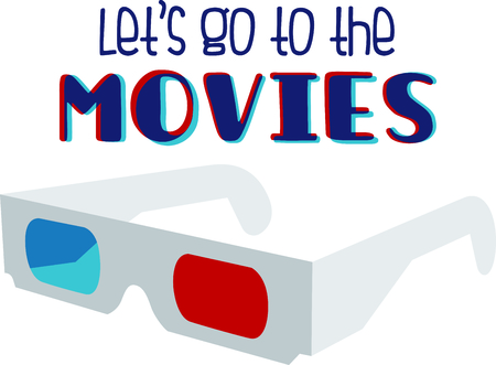 If you enjoy the movies you will love having your own 3D glasses.のイラスト素材