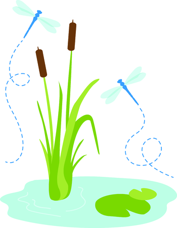 Use this image of a garden dragonfly in your next spring design.のイラスト素材