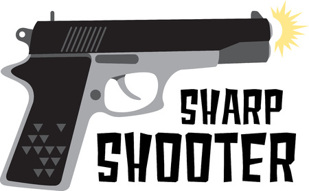 A pistol will be great for someone to take to target practice.のイラスト素材