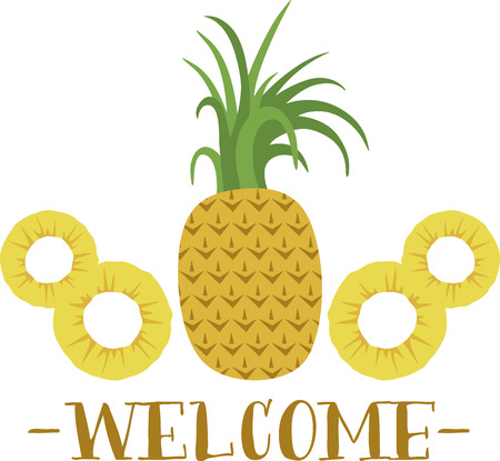 These pineapples are a great symbol for hospitality.のイラスト素材