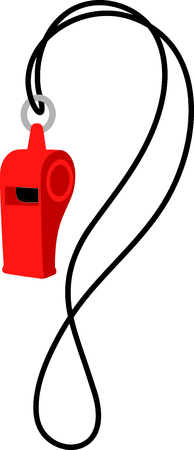 This coaches whistle is a perfect way to dress up game day wear.のイラスト素材