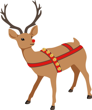 Reindeer are a great holiday decoration.のイラスト素材