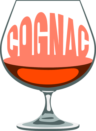 Use this cigar and cognac design for your smoking project.のイラスト素材