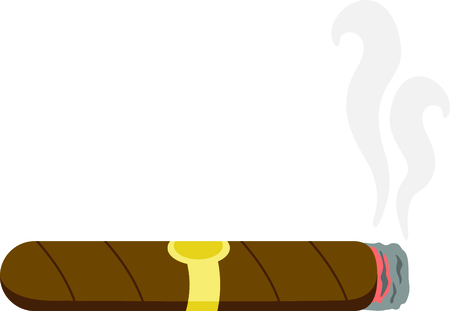 Use this cigar design for your smoking project.のイラスト素材