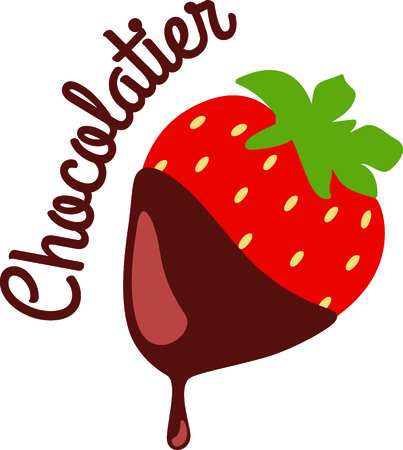 Strawberry dipped in dripping chocolate.のイラスト素材