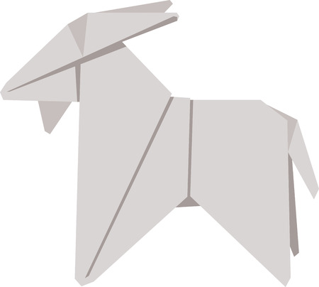Celebrate the Chinese new year with an origami zodiac animal.のイラスト素材