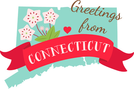 Show your love for your favorite state and it's flower.のイラスト素材