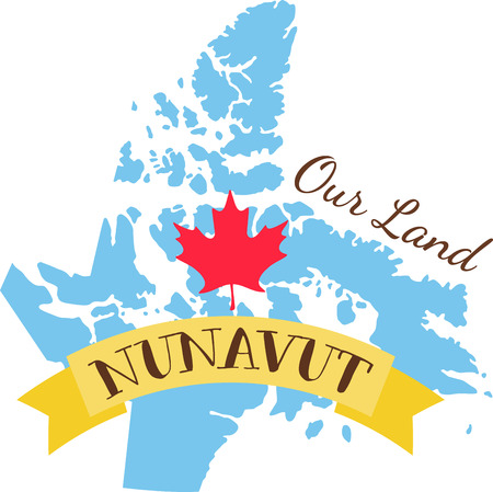 Learn all you wanted to know about Nunavut  Canada Map Maple leaf with pictures by Hopscotch!のイラスト素材
