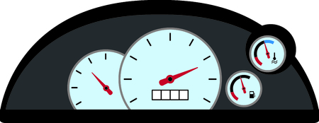 Dashboard instument panel and gauges.のイラスト素材