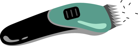 Every stylist or barber has to have a clipper.  Stitch one on the barber towel or stylist cape for a lovely embellishment.のイラスト素材