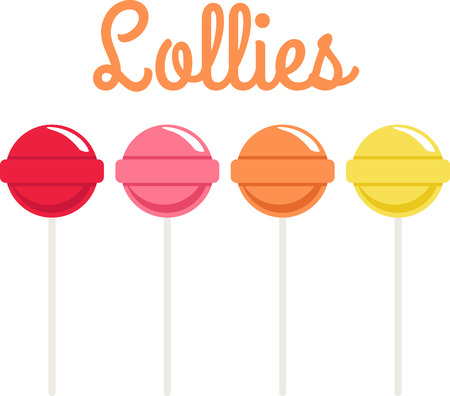 Kids love a delicious lollipop.のイラスト素材