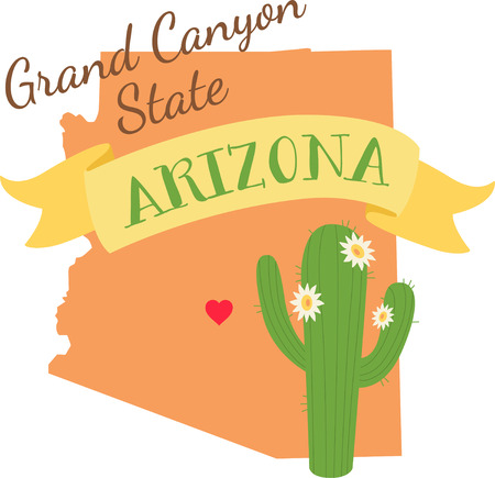 Show your love for your favorite state and it's flower.のイラスト素材