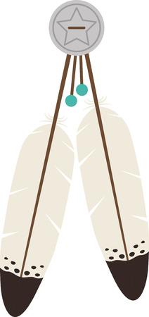 Fly far and enjoy the carefree spirit of the feather with this Native inspired design on quilts and indoor projects.のイラスト素材